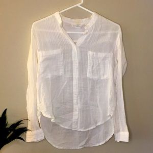 H&M Cream Collar-less Button Down